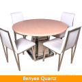 Newstar modern round pink quartz stone top dining tables